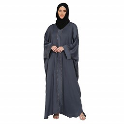 Premium Dubai Nida Kaftan- Grey Premium Dubai Nida Kaftan- Grey